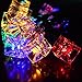 Solar String Lights 21ft 30led Ice Cubes Outdoor Solar String Lights Waterproof Decorative Lighting for Patio, Lawn, Gardens, Christmas Trees, Weddings, Parties, Outdoor Decoration, Multi