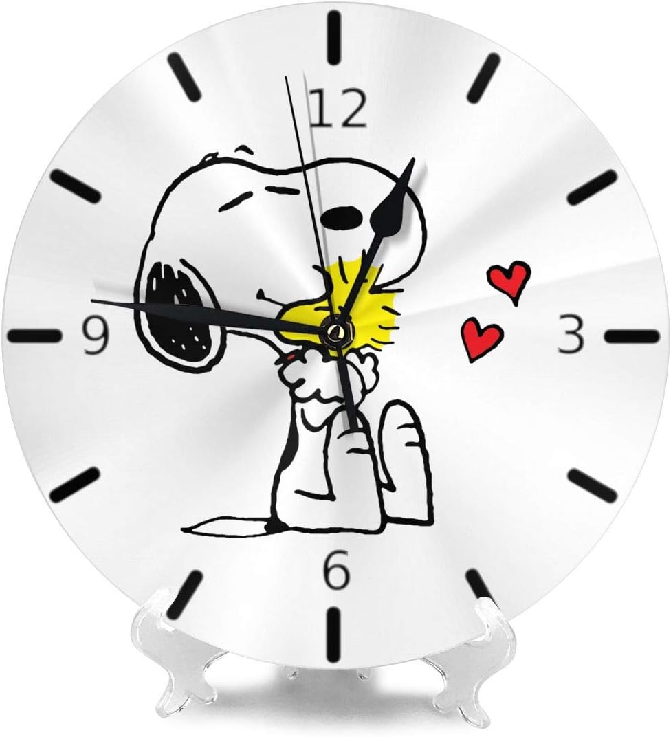 Amazon Co Jp 壁紙9がかっこいいスヌーピーです 掛け時計 円形 シンプル 静音 おしゃれ 高級感 フレームなし インテリア 壁掛け時計 置き時計 ホーム キッチン
