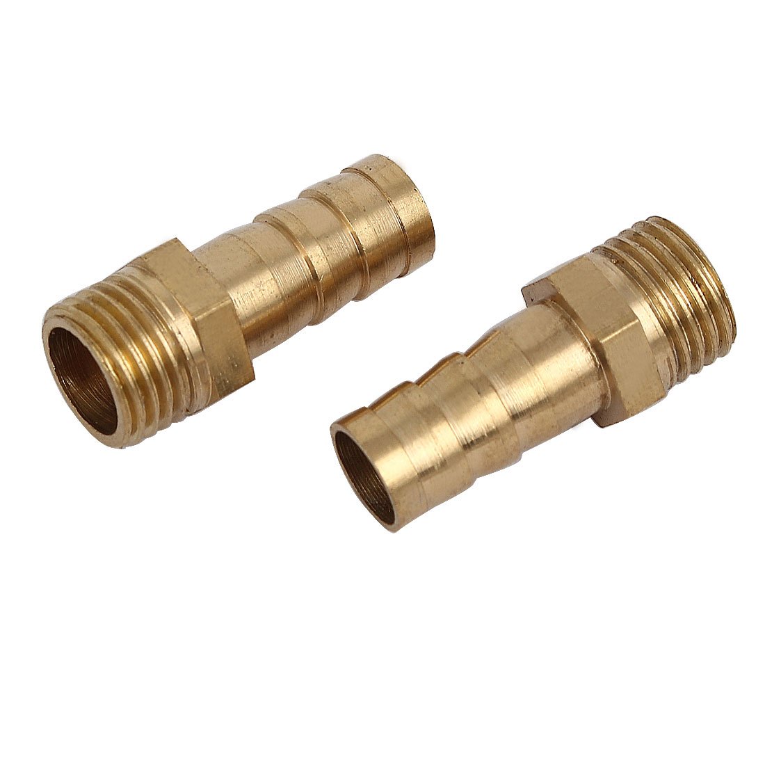 sourcingmap 1/4BSP Male Thread 10mm Hose Barb Tubing Fitting Coupler Connector Adapter 2pcs