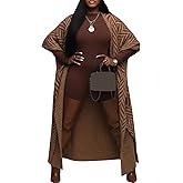 Seltaon Women Long Cardigan Sweaters Oversized Chunky Knit Winter Striped Open Front Sweater Cardigans Outerwear Trendy
