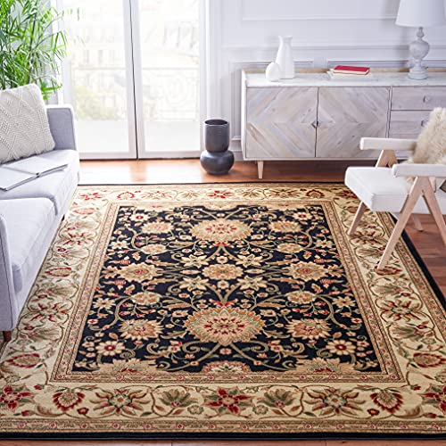 SAFAVIEH Lyndhurst Square Rug 8', Black & Ivory LNH212A