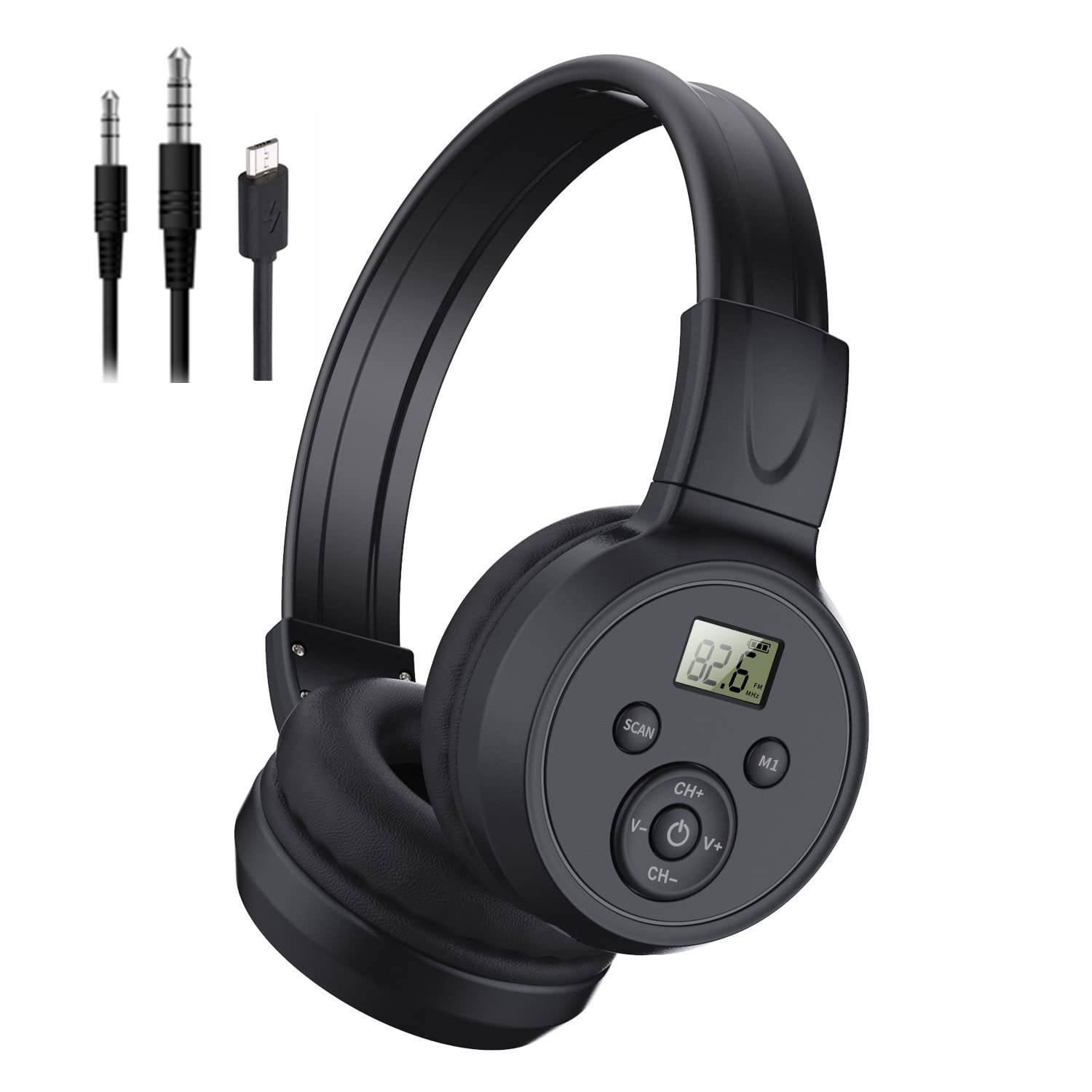 Photo 1 of Kamapulo F4 Rechargeable & Portable Personal FM Radio Headphones with Best Reception, FM Headset Radio Receiver for Meeting, Daily Works, Hiking, Jogging