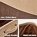 EZOWare Set of 3 Large Canvas Fabric Tweed Storage Organizer Cube Set W/Handles for Nursery Kids Toddlers Home and Office - 15 L x 10.5 W x 9.4 H -Brown/Beige
