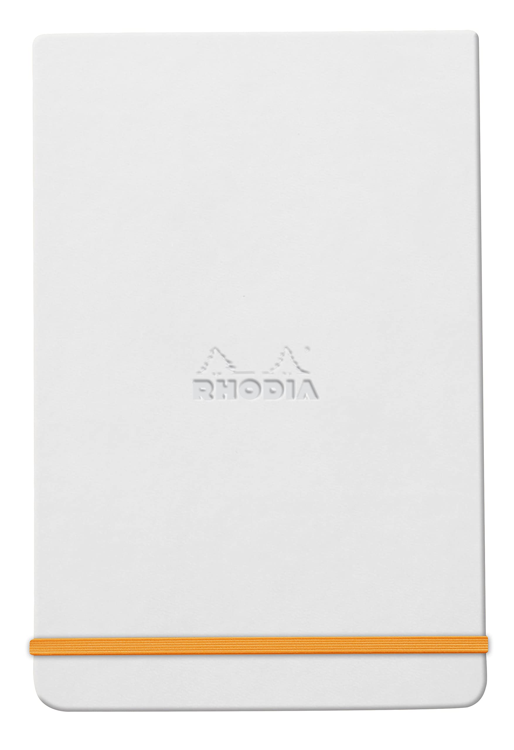 RHODIA 194345C - Rigid Notebook Webnotepad White - A6 - Lined - 192 Detachable Pages - Ivory Clairefontaine Paper 90 g/m - Bookmark, Elastic Closure - Faux Leather Cover - Rhodiarama — image 1