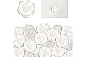 50 Pcs Wax Seal Stickers Self Adhesive, Rosemary Design Invitation Decor, Adhesive Antique Stickers, Suitable for Invitation,
