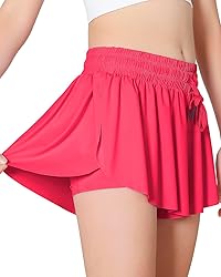 AIOIC Girls Butterfly Shorts Kids Flowy Shorts