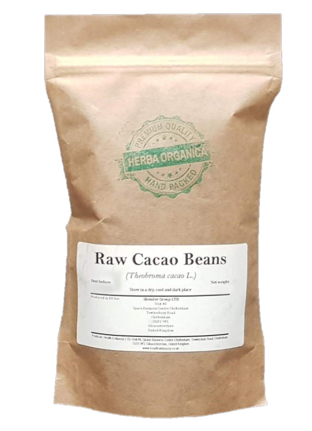 Herba Organica - Raw Cacao Beans - Theobroma cacao L - Cocoa (450g)