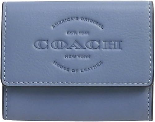 Amazon コーチ Coach 財布 メンズコインケース メンズ アウトレット レザー カーフ ロゴモチーフ 折りたたみ F L75 ブルー コーチ Coach メンズ Coach コーチ 財布