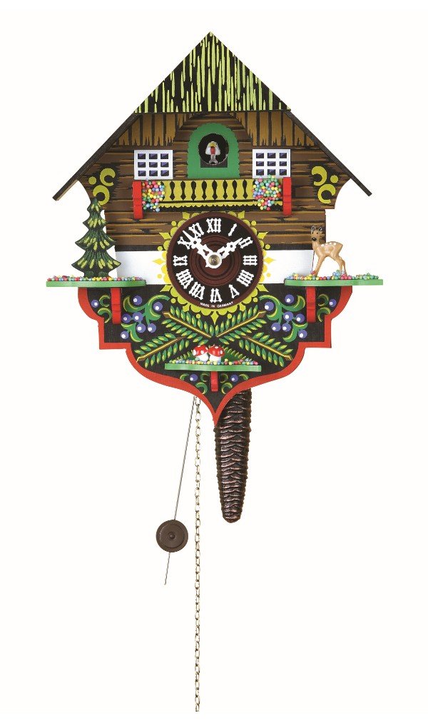 Trenkle Quarter call cuckoo clock with 1-day movement Black Forest House TU 618