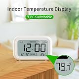 DOOMAY Digital Alarm Clock Bedside Battery Powered with LCD Backlight view 7