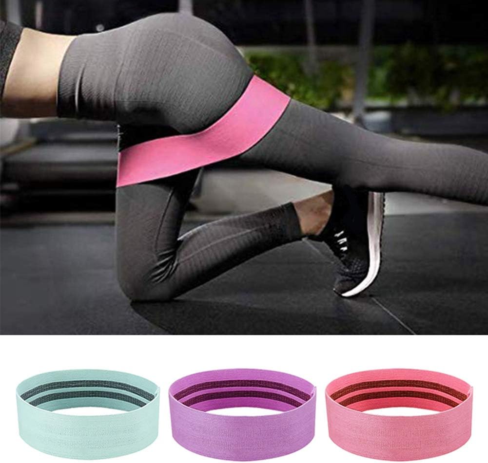 TYewa Resistance Band Fitness Gym Yoga Hip Leg Glute Squate Training Exercise Resistance Band Belt - Purple S