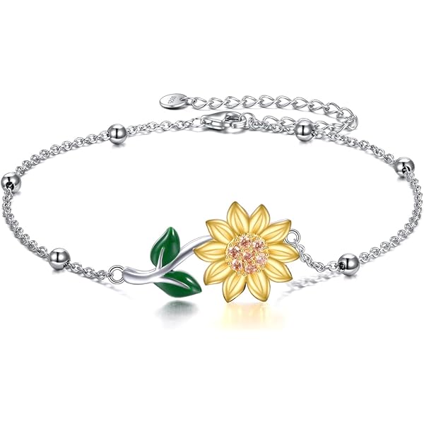 SILVER925 SUNFLOWER BRACELET/シルバー/ブレスレット Amazon.com: Cuoka Sunflower Anklet 925 Sterling Silver