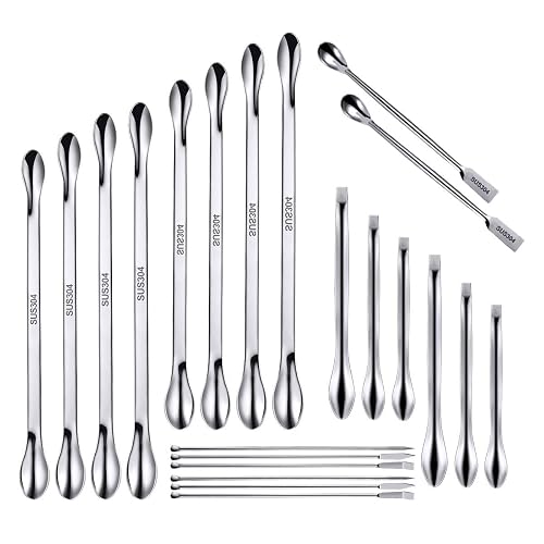 22 PCS Stainless Steel Lab Measuring Spoon Set,Lab Scoop and Spatula ...