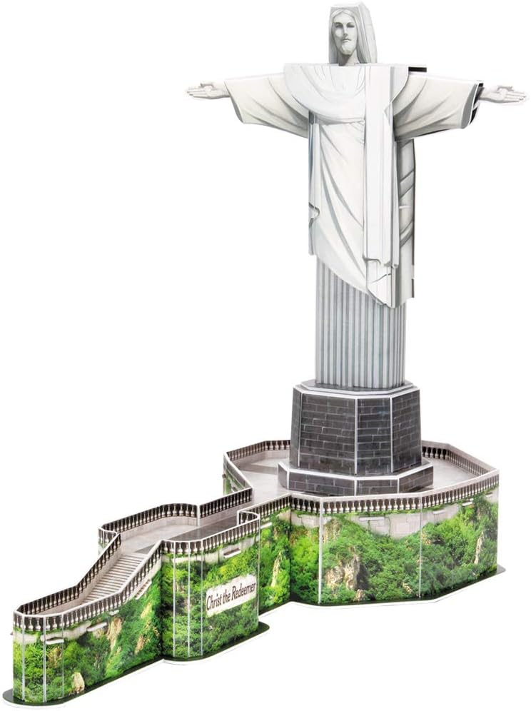CubicFun 3D Puzzle Christ The Redeemer 3D Puzzle C187h 22 Pieces Decorative Fashion Exiting Fun Educational Historic Playing Building Game DIY Holiday Kids Best Gift Toy Set