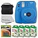 Fujifilm instax mini 9 Instant Film Camera (Cobalt Blue) + Fujifilm Instax Mini Twin Pack Instant Film (80 Shots) + Camera Case + AA Batteries + Accessory Bundle -