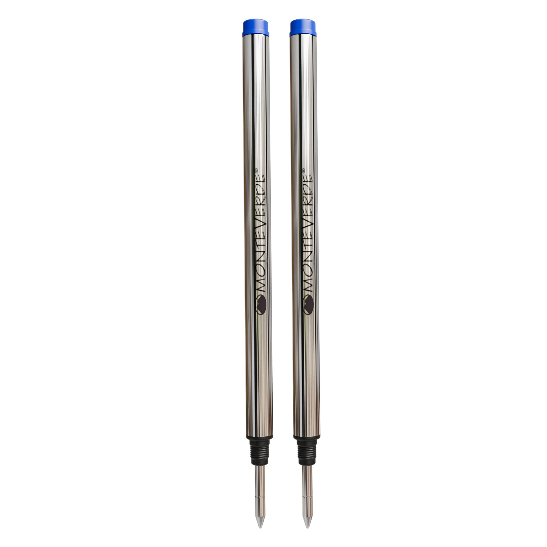 Monteverde Fine Point Refill for Montblanc Roller Ball Pens - Blue (Pack of 2)