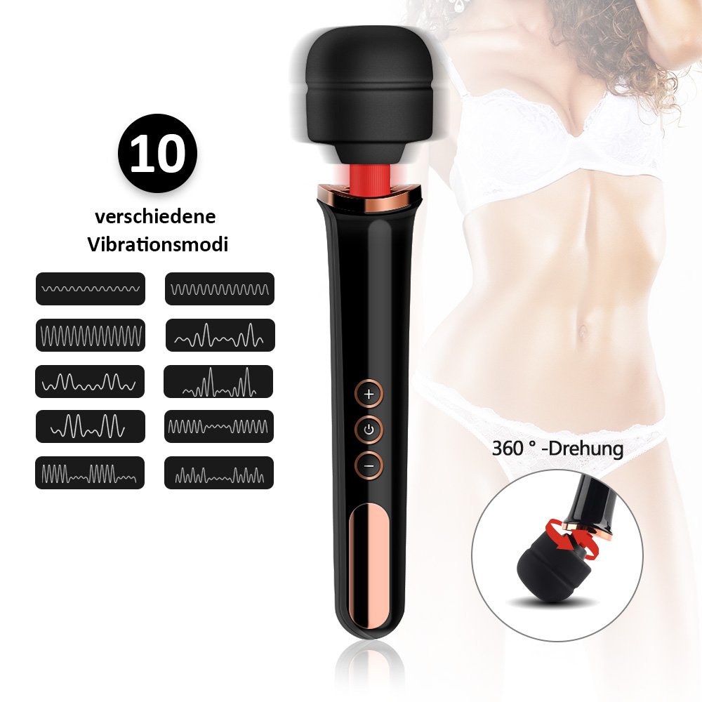 MEROURII Magic Wand VibratorenHandstock Massagestab Handmassagegerät Damenmassagestab für Nackenschulterarm und Bein