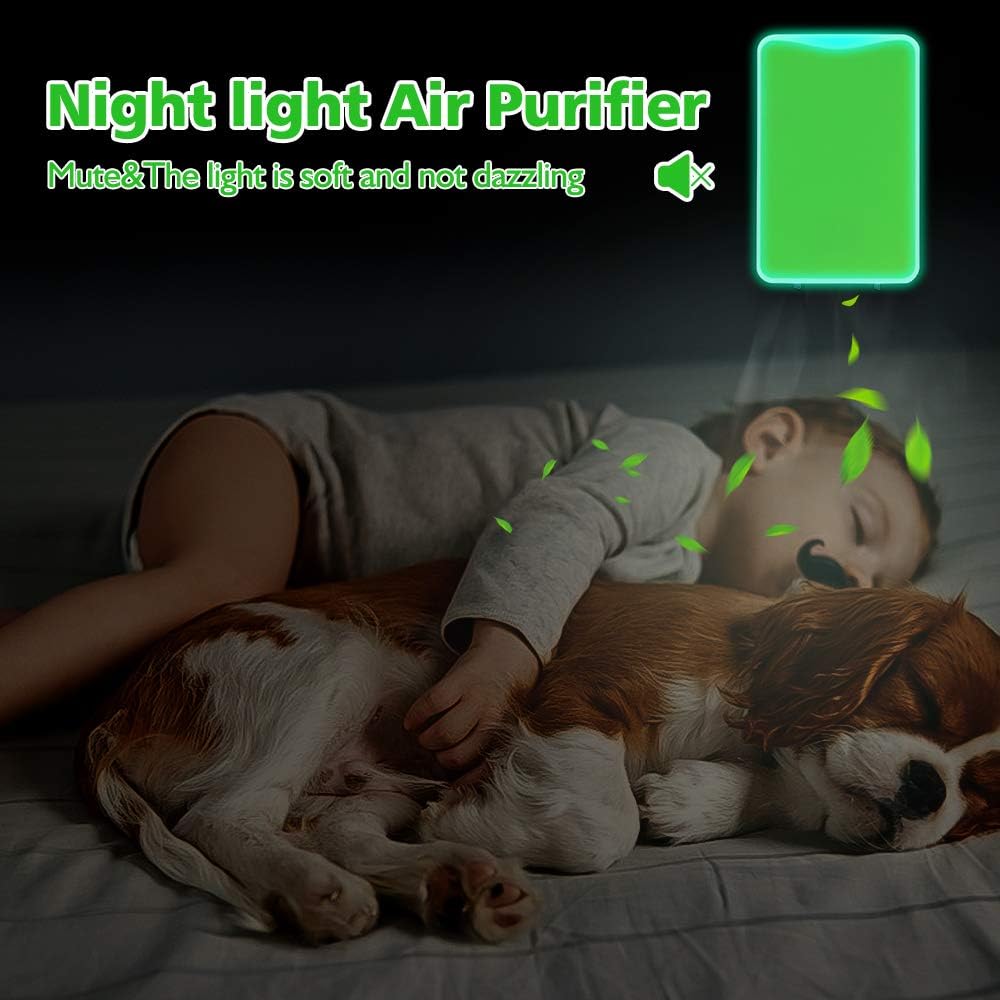 Air Purifier,Air Purifier for Home and Smoke and Office Pets Odor, Direct Plug-in Portable Ionic Air Purifier Travel-Size Smoke Purifier: Kitchen & Dining