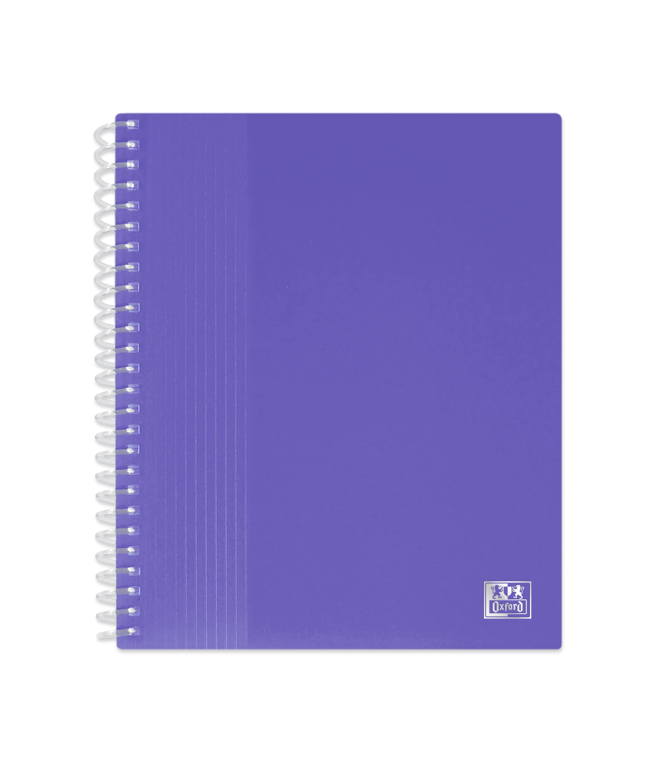 OXFORD School Life A5 Spiral Bound Document Folder 80 Pages 40 Pockets Polypropylene Purple