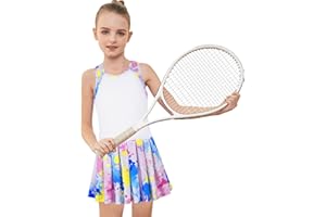 MODAFANS Girls Tennis Golf Pickleball Dress Sleeveless Athletic Pleated Outfits Sets with Shorts