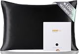 ZIMASILK 100% Mulberry Silk Pillowcase 19 Momme 6A 50x75 Black