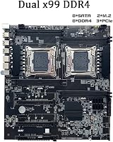 Lodokdre X99 Dual Socket LGA2011-3 Motherboard DDR4 ECC RAM 8xSATA2.0 E-ATX view 2