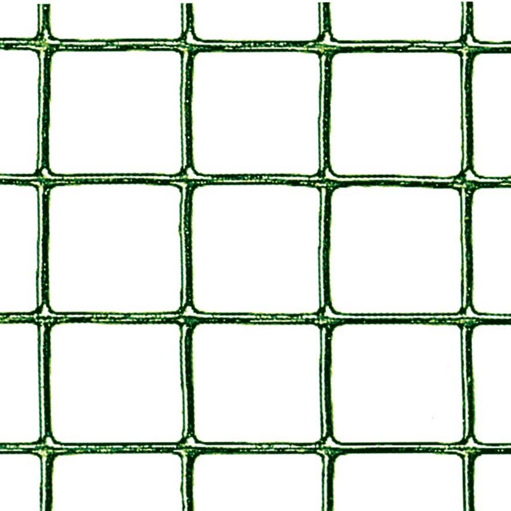 Verdemax 9054 1 x 5 m Plasticized Metal Square Net Roll - Green