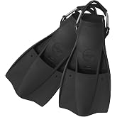 SAEKODIVE Triton Rubber Diving Fins - Stainless Steel Spring Straps - Scuba Fins, Snorkel Fins, Scuba and Snorkeling Gear for Adults