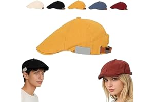 2026 New Womens Retro Vintage Street Beret Cap, Soft Comfort Leisure Flat Adjustable Hats, Men and Women, for All Seasons