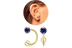 VDKIDKT Tiny 3mm Birthstone Earrings for Women Teen Girls Small Huggie Half Hoop Earrings Tiny Cartilage Hypoallergenic Stud 
