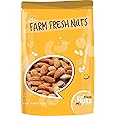 Dry Roasted California Almonds with Healthy Himalayan Salt (1 LB) - Vegan & Keto Friendly - Roasted to Perfection - Super Crunchy - Farm Fresh Nuts Brand