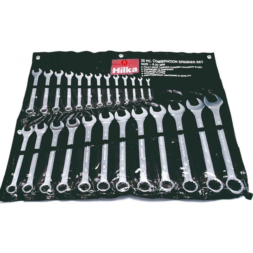 Hilka 16212502 Pro Craft Combination Spanner Set (25-Piece)