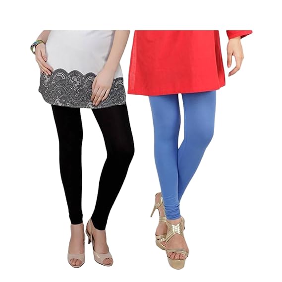 Gadgets Appliances For Women's Durable Washed Churidar Leggings (Pack of 2)