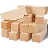 YIPLED 12 Pack Unfinished Basswood Carving Blocks Kit, Rectangular Wooden Blocks for DIY Carving, Crafting and Whittling for Adults Beginner and Experts(4 x 1 x 1 inch)