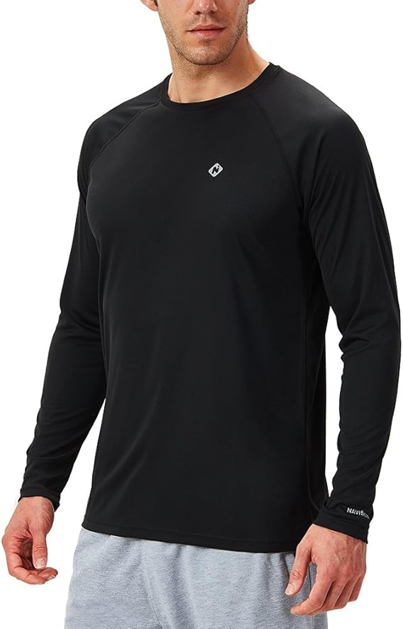 NAVISKIN Men's Sun Protection UPF 50+ UV Outdoor Long Sleeve TShirt