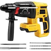 Cordless SDS Hammer Drill for Dewalt 20V MAX Battery, Brushless Rotary Hammer Drill with Safety Clutch for Concrete/Masonry (No Battery)