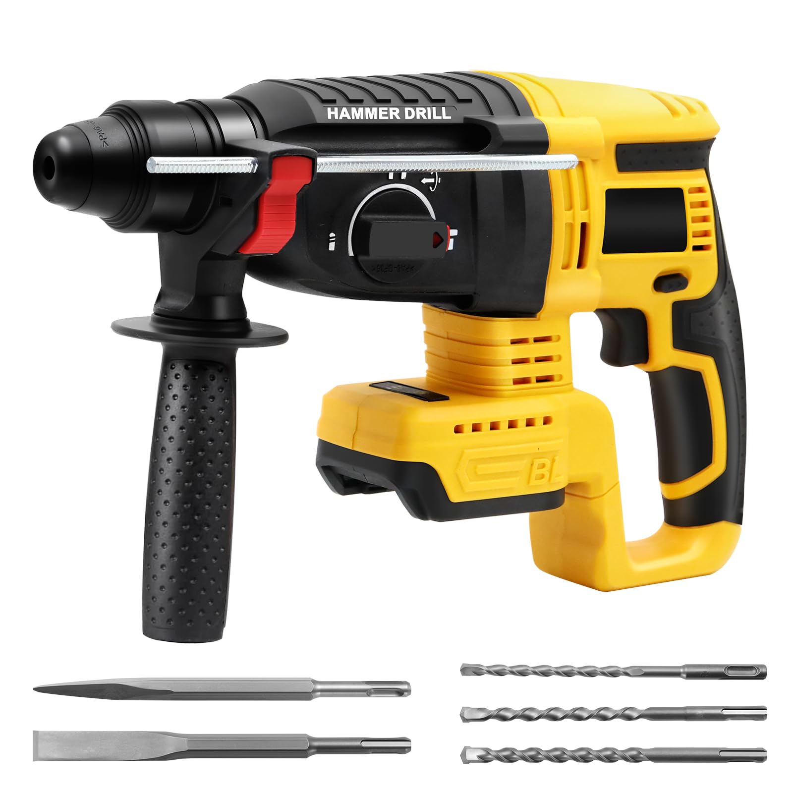 Photo 1 of Cordless SDS Hammer Drill for Dewalt 20V MAX Battery, Brushless Rotary Hammer Drill with Safety Clutch for Concrete/Masonry (No Battery)