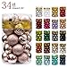 KI Store Blush Pink Christmas Balls 34pcs 2.36-Inch Christmas Tree Decoration Ornaments for Xmas Tree Holiday Wreath Garland Decor Ornaments Hooks Included