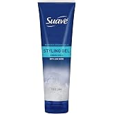 Suave Men Barber Essentials Hair Gel, Strong Hold &amp; Low Shine, 9 oz | Alcohol-free, flake-free styling gel with sandalwood and lavender scent for men wanting barber-quality all-day hold