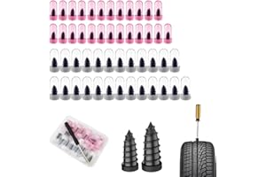 50 PCS Tire Repair Rubber Nails, 2 Sizes, Tire Repair Screws, Self-Service Tire Plugs Screw Type, Tire Repair First Aid Kit f