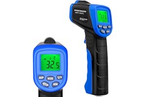 GOLDCHAMP Digital Laser Infrared Thermometer Non-Contact IR Thermometer Gun Temperature Gun, 981C -58℉~1022℉ Fahrenheit Celsius, Backlight, Data Hold, D/S: 12:1 for Cooking, Oven, Grill, HVAC, Engine