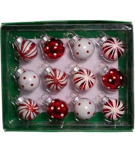 Melrose International Ribbed Red Glass Ball Ornaments - Set of 4 in the