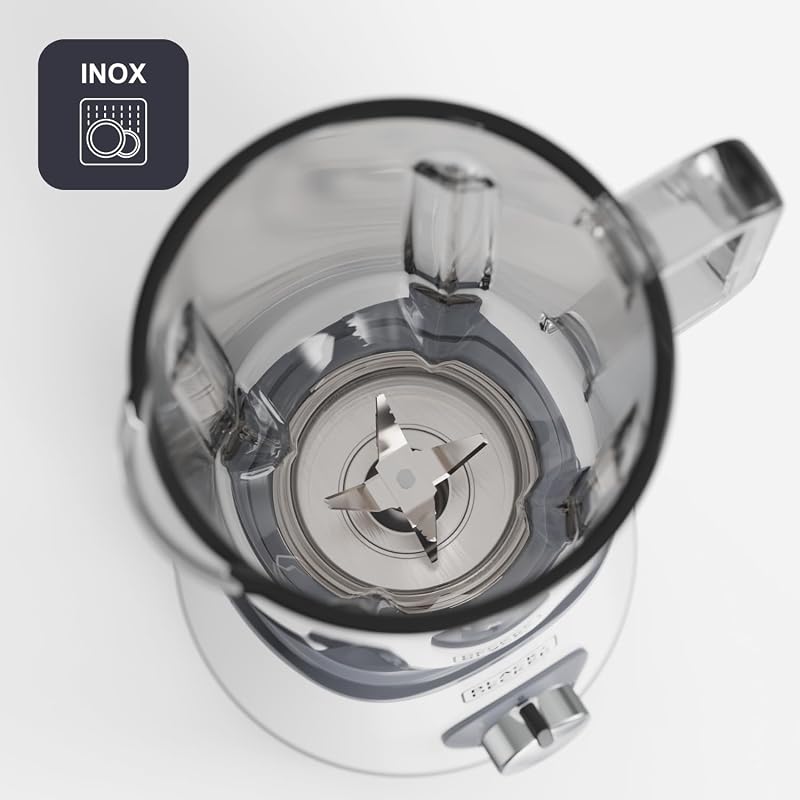 - Liquidificador BXJB1002E 1000W | Jarro de vidro 1.5L | Lâminas de Aço Inoxidável 4 Bordas | Função Ice Crush | 2 Velocidade + Pulso | Cofre para máquina de lavar louça | Sistema de Segurança