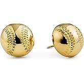 Softball Earrings – 18k Gold-Plated Studs | Gift for Moms, Players & Fans