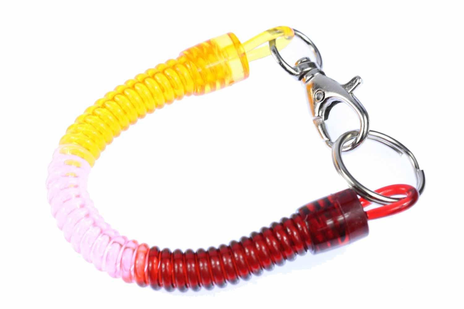 Miniblings Spiral Key Ring Chain Keychain Rubber Chain Purse Red Pink Orange