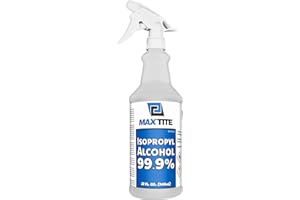 MAXTITE 99.9% Isopropyl Alcohol (32 fl oz) - Includes Heavy-Duty Spray Nozzle - Made in USA