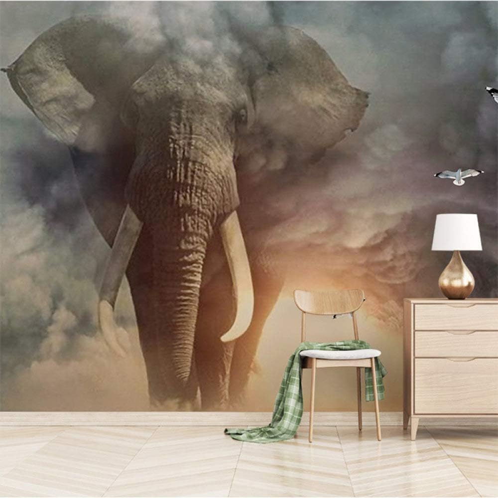 Art Wall Mural Photo,Photo Wallpaper Grey Elephant Mural Wallpaper