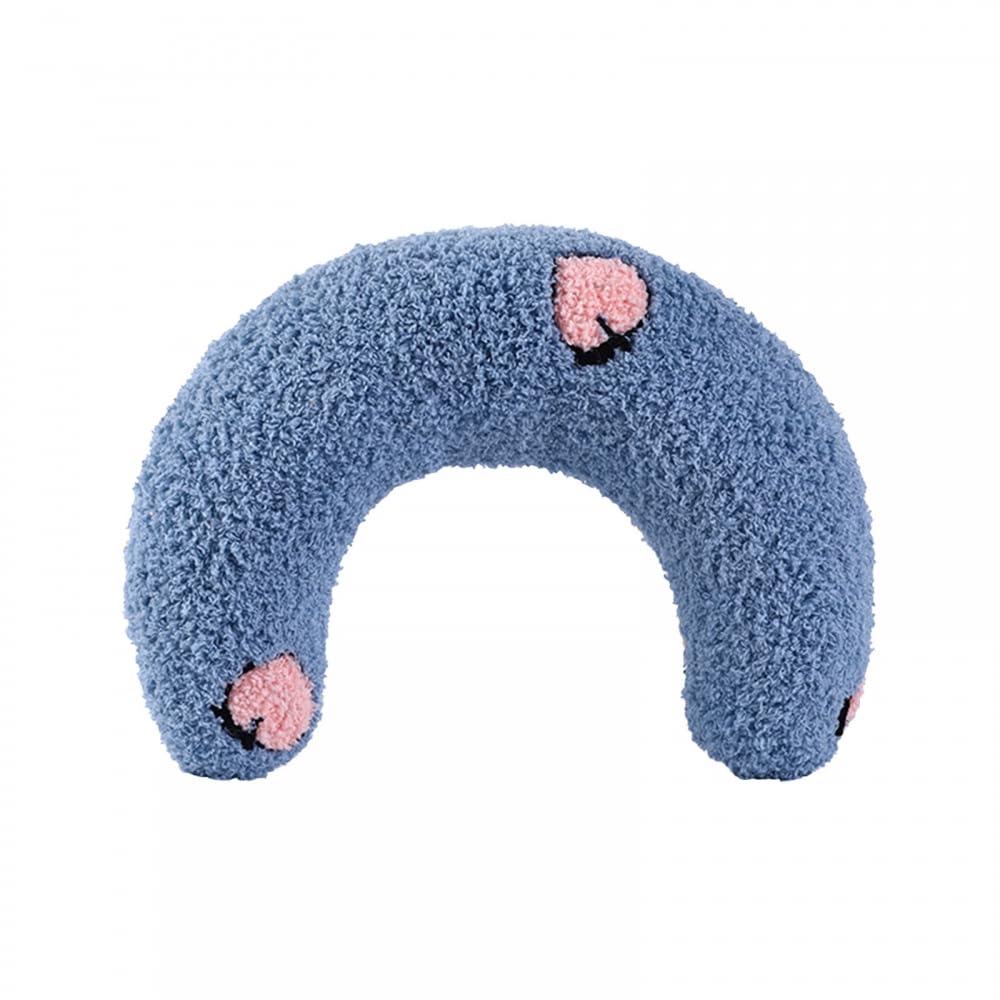 DONGKER Cat Sleeping Plush Pillow,Curved Soft Pet Soothing Toy, Soft Fluffy U-shaped Pillow for Cats Small Dogs Puppy Sleeping Resting Playing