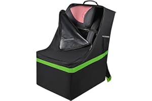 BIGCOON Car Seat Travel Bag Backpack for Airplane - Waterproof Carseat Cover for Airplane Travel with Padded and Adjustable Shoulder Strap,Heavy Duty Car Seat Bags for Air Travel
