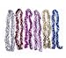 iPEGTOP 26.2ft Christmas Snowy Tinsel Twist Garland, Classic Shiny Sparkly Party Soft Tinsel Christmas Tree Ceiling Hanging Decorations, 4 inch Wide with Silver Edge, Red